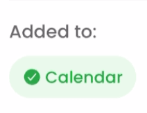 Calendar UI element